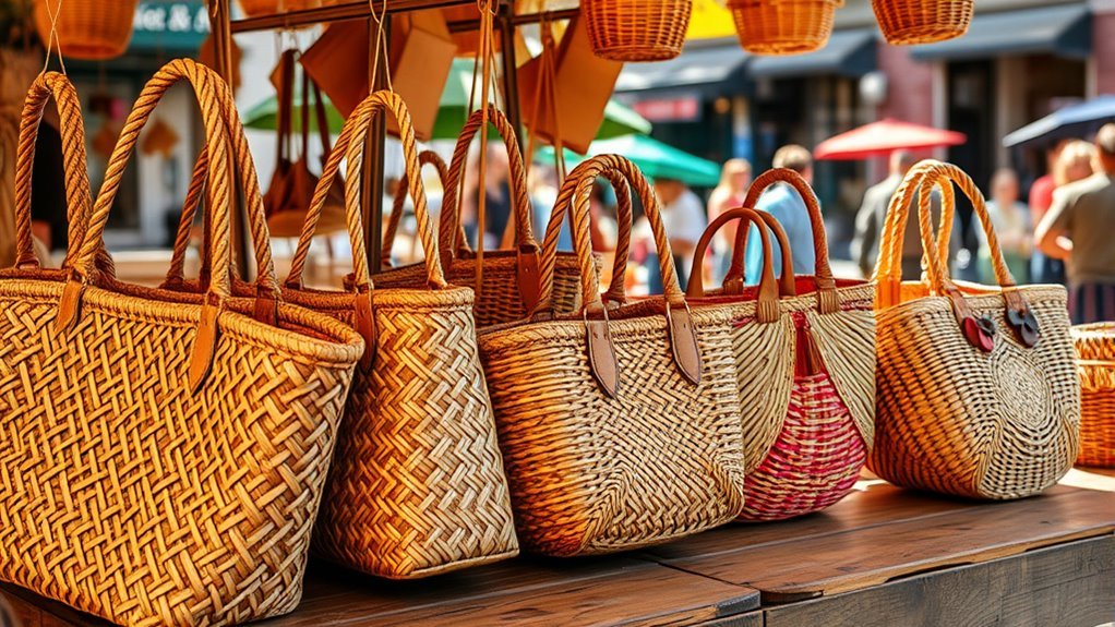 artisan crafted unique wicker bags