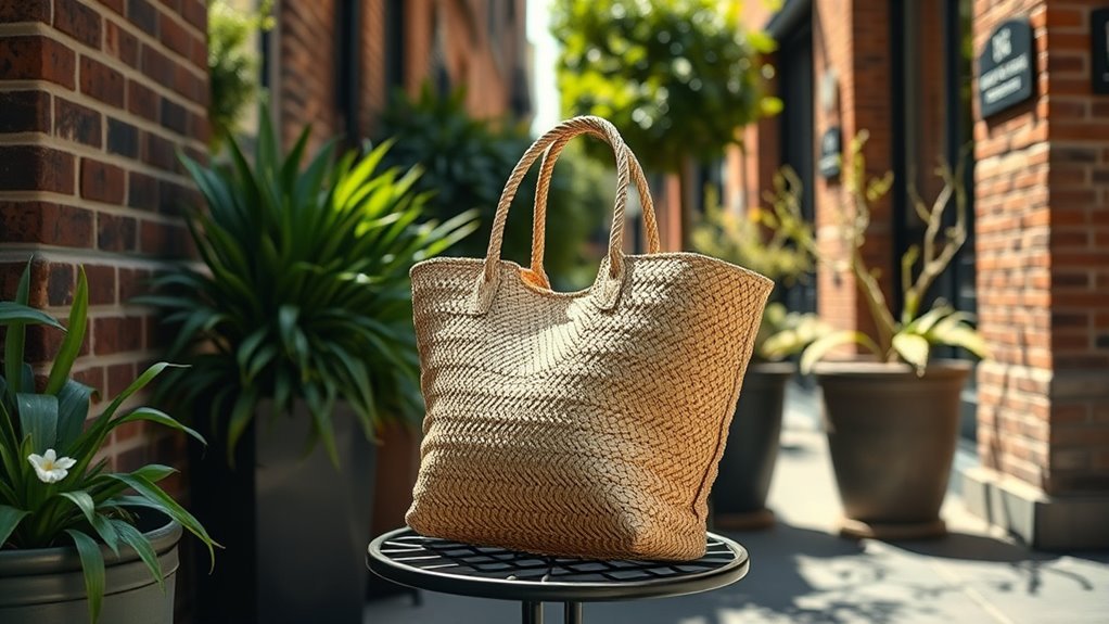 artisanal beach tote bag
