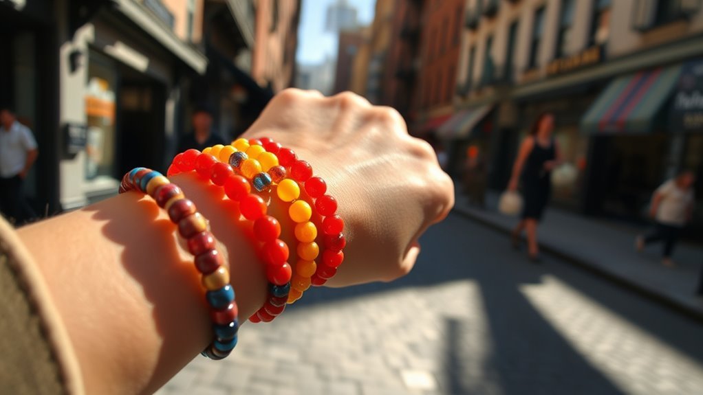 bold colorful stretchy bracelet