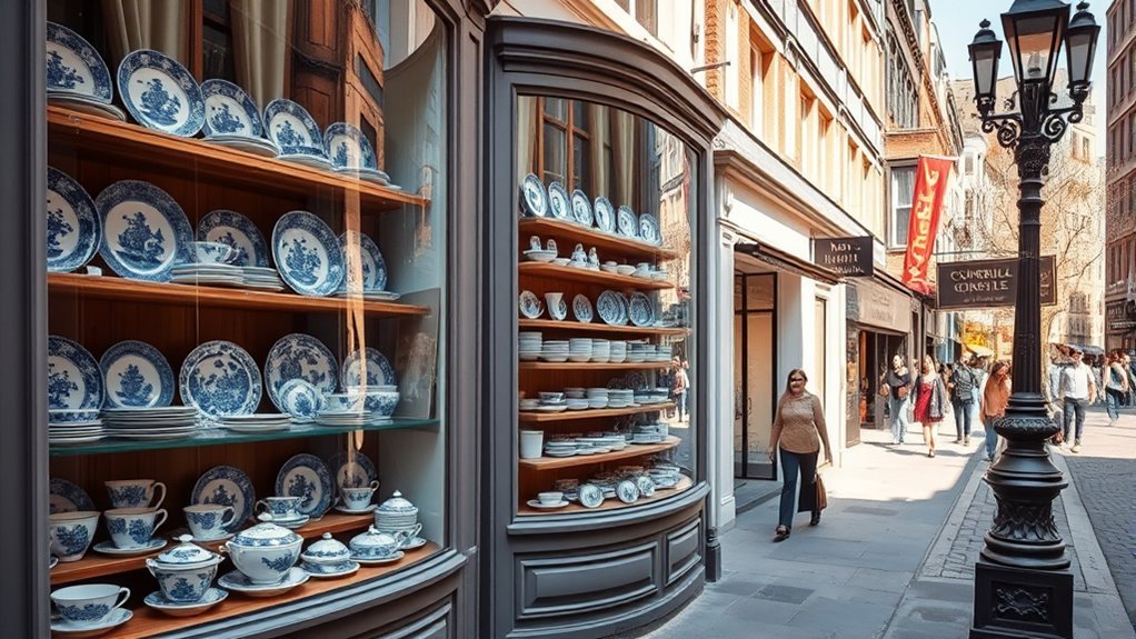 churchill willow pattern crockery