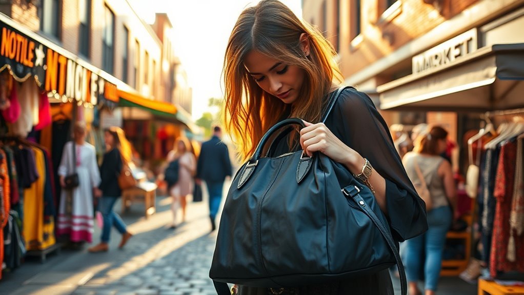 contemporary nylon shoulder handbags
