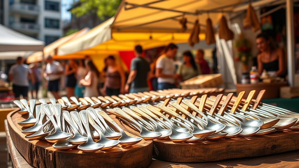 eco friendly artisan dessert spoons