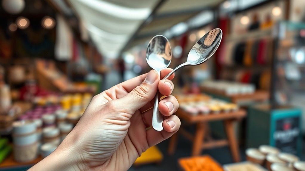 ergonomic dessert spoon features