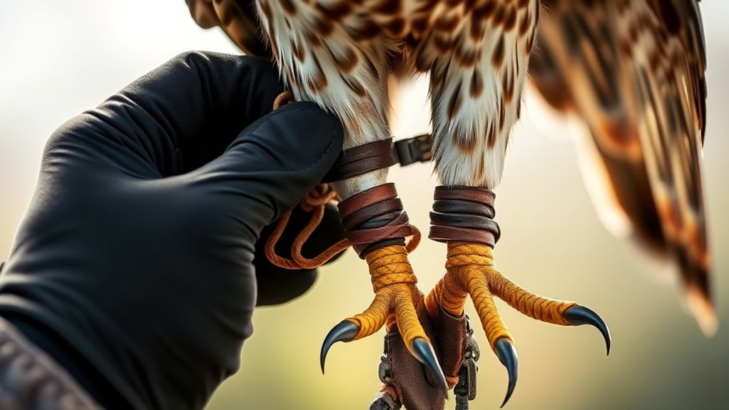 falconry anklets ensure safety