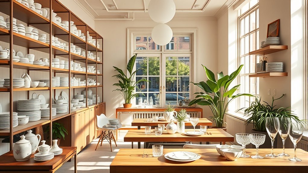 luxury tableware shopping experience