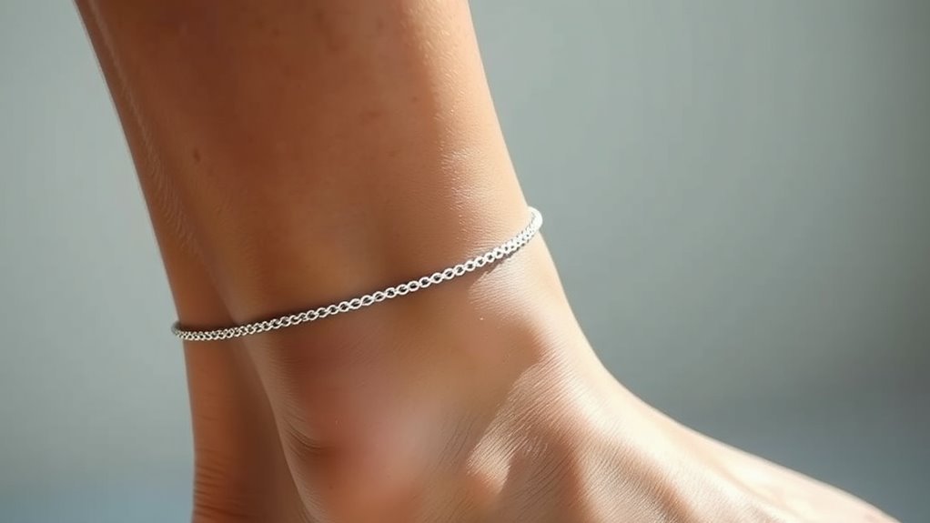 sleek minimalist cable anklet