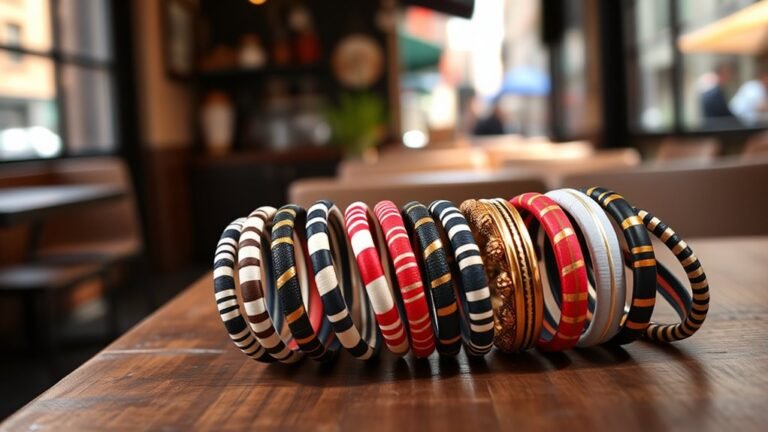 striped stretch bracelets collection