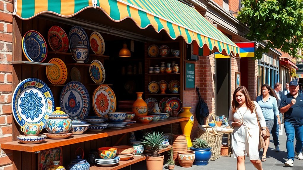 vibrant authentic mexican pottery