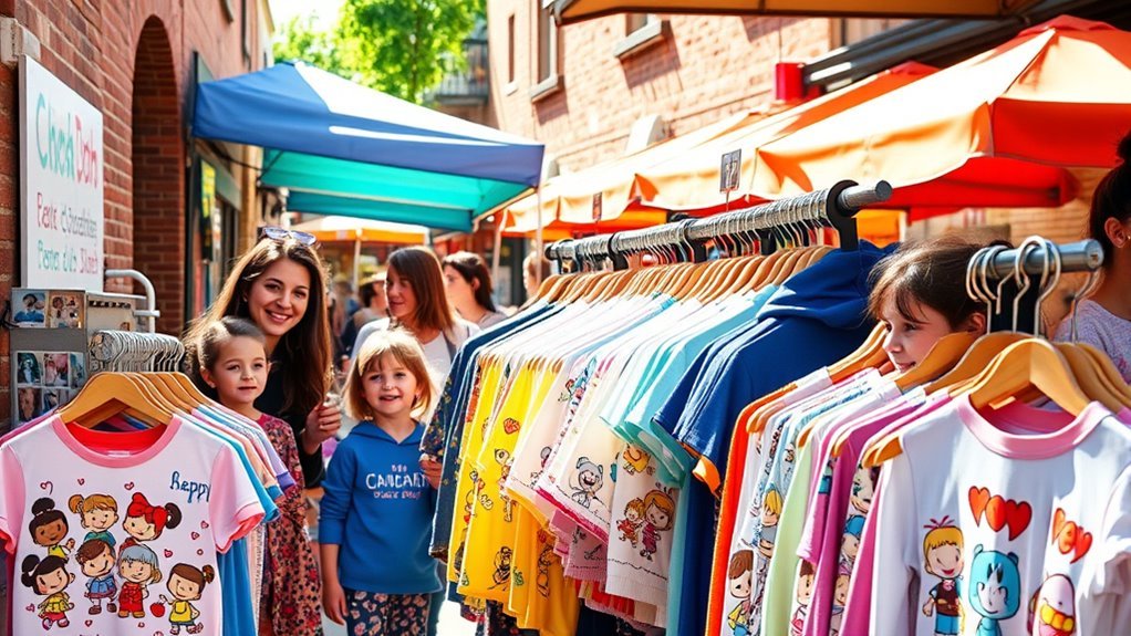 vibrant cartoonized children s clothing