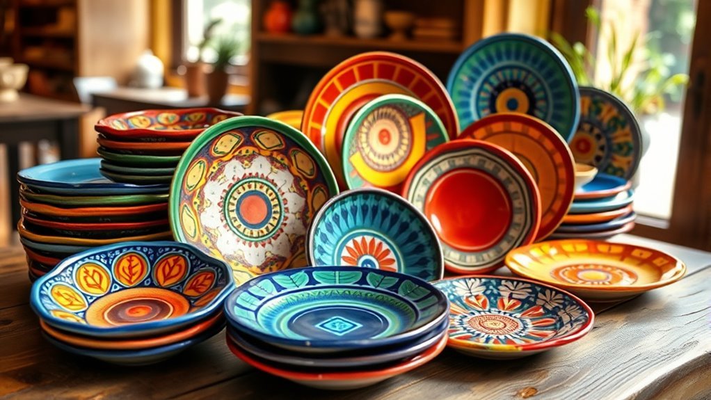 vibrant durable handmade plates
