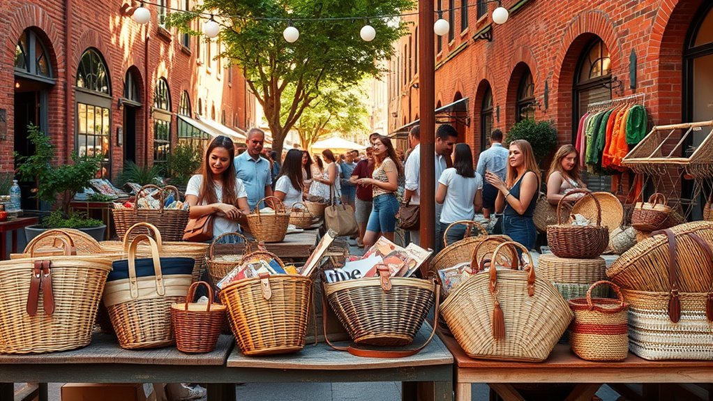 wicker handbags with craftsmanship