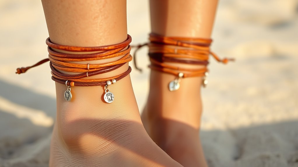 braided leather anklets style
