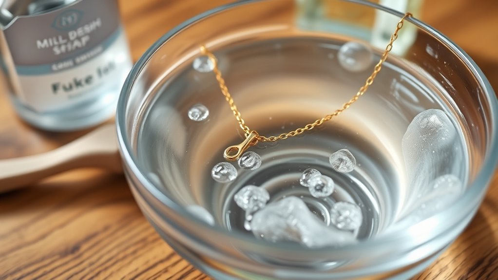 clean gold necklaces at home