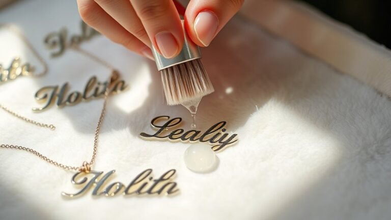 cleaning personalized name necklaces