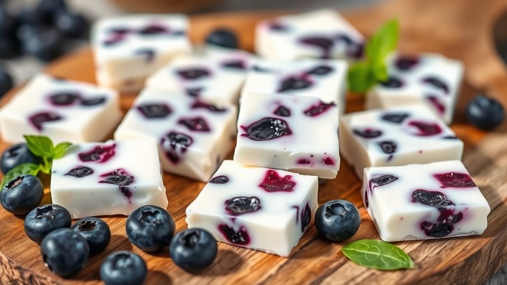 crispy blueberry yogurt snack