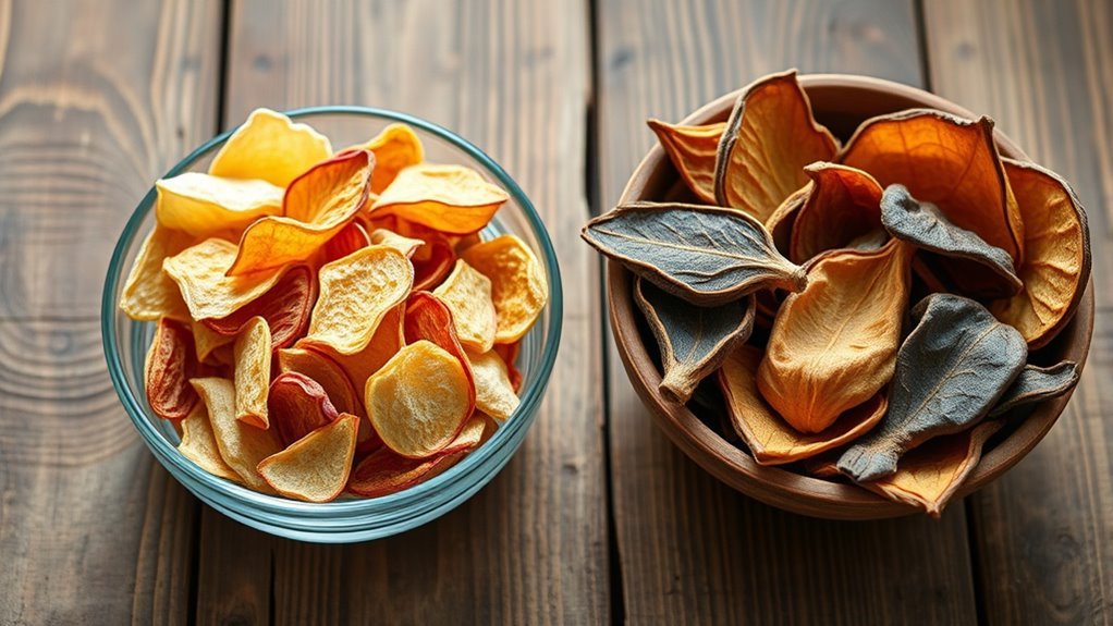 dehydration vs freeze drying techniques