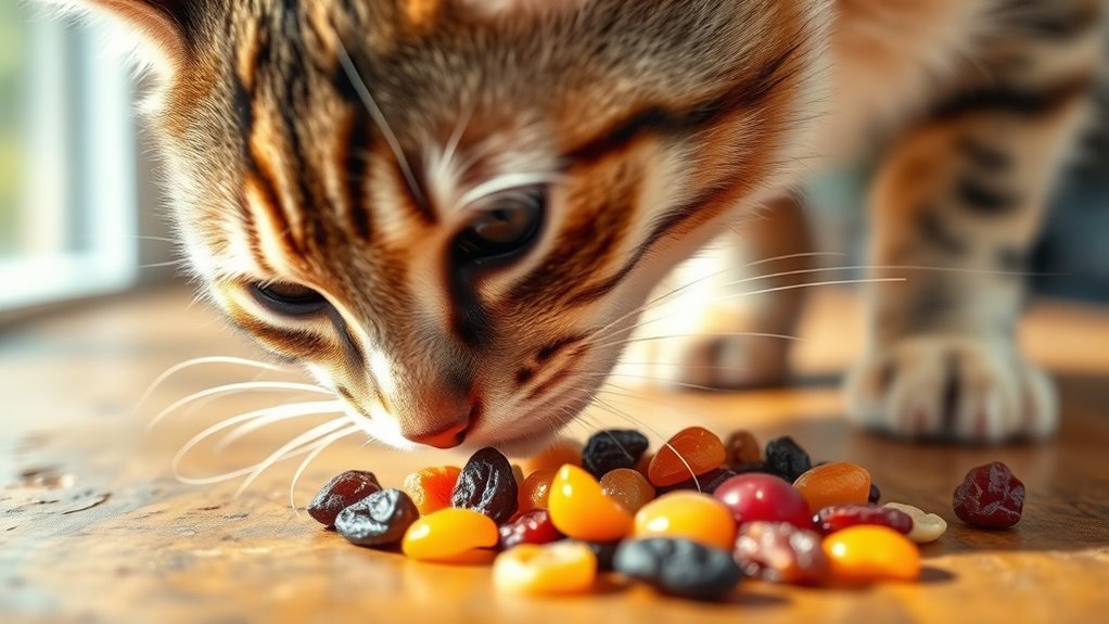 dried fruit harms cats