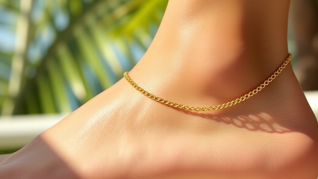 elegant 14k gold anklet