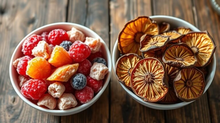 freeze dried versus dehydrated fruit