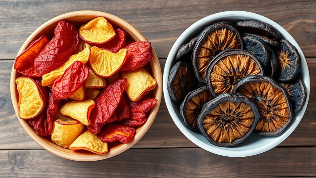 freeze dried vs dried fruits