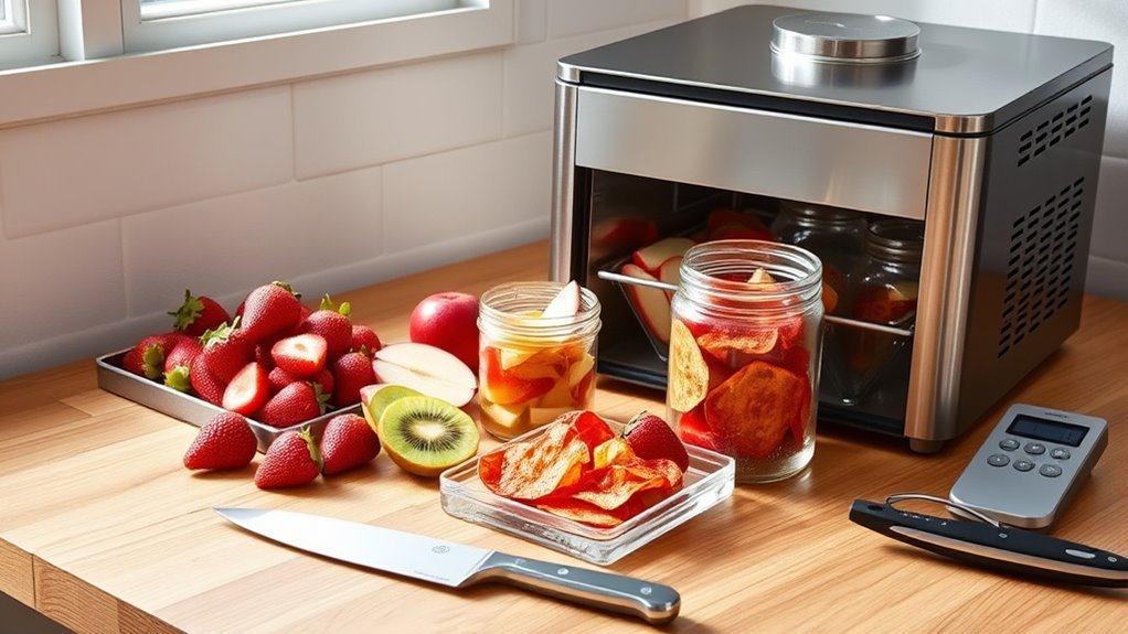 freeze dryer and fresh fruit