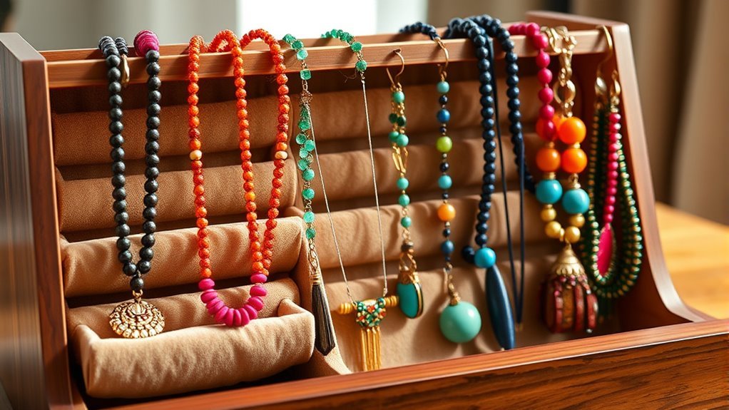 necklace organization and protection