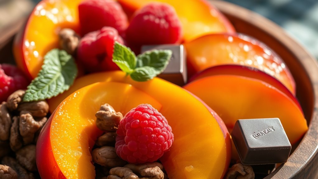 nutritious fruit and chocolate