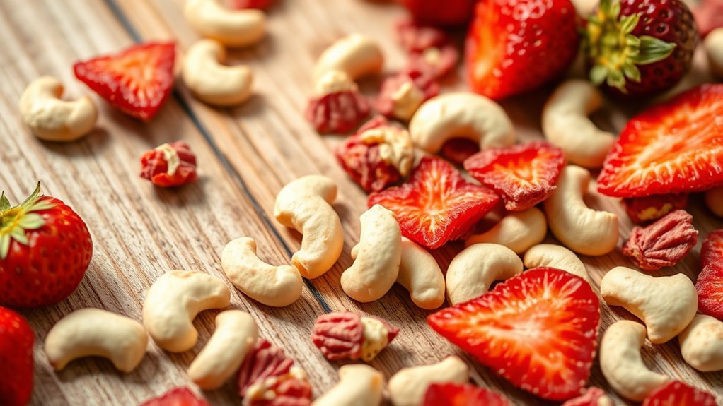 nutritious strawberry cashew snack