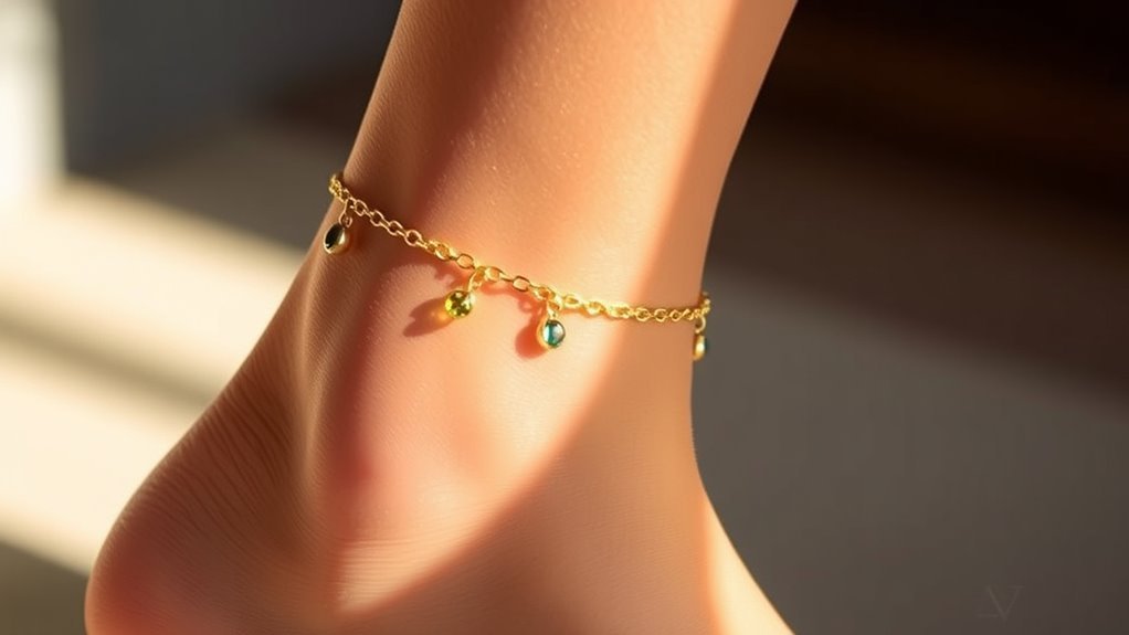 personalized gold plated anklet