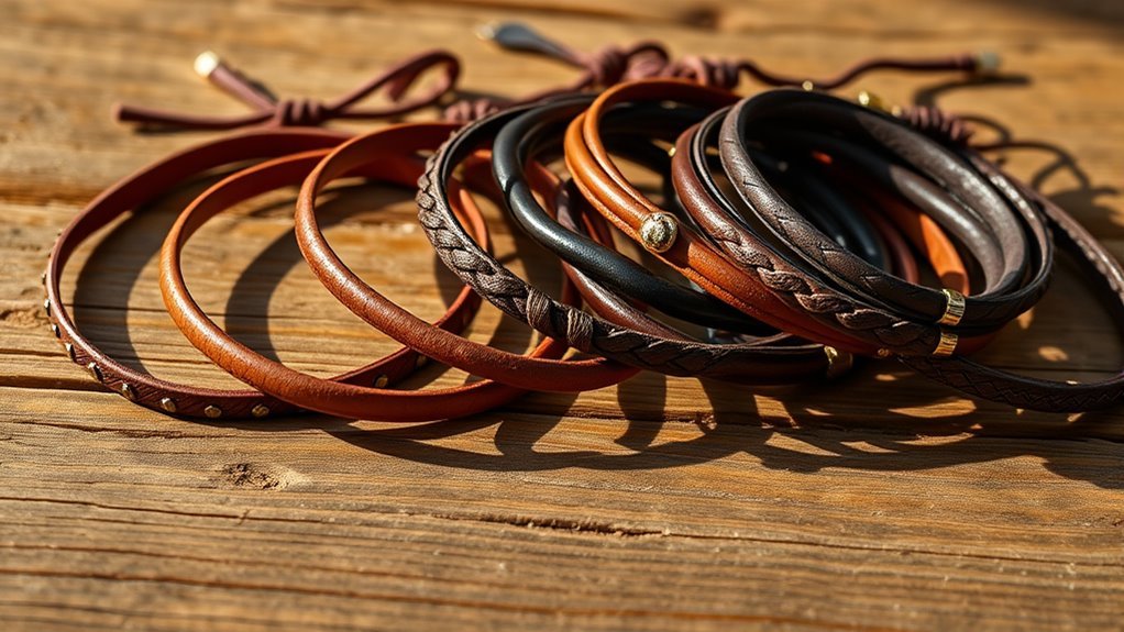 stylish leather anklets collection