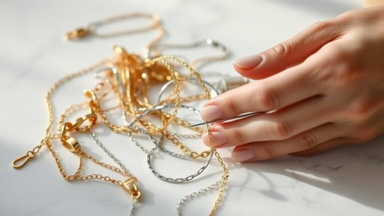 untangle necklaces with care